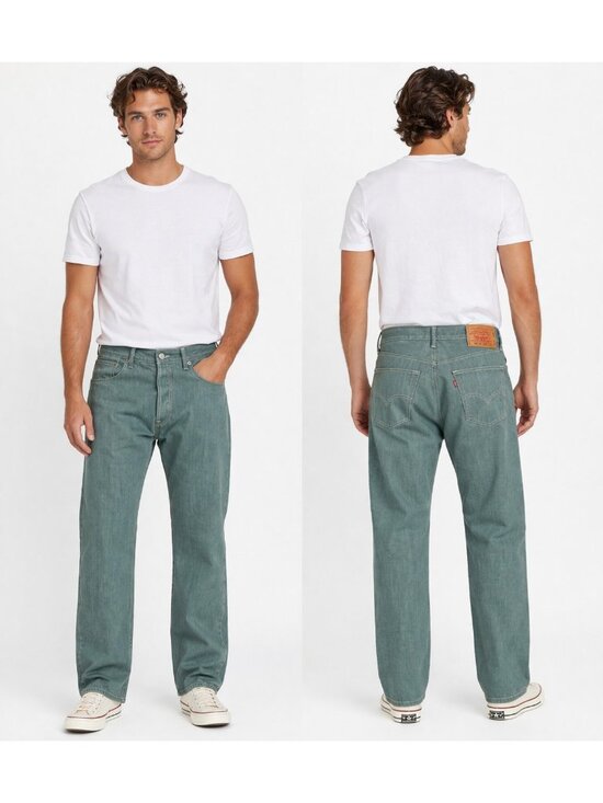 Levi's Other - Levi Strauss 501 XX Green Jeans Mens 40x32 Button Fly Straight Leg Denim